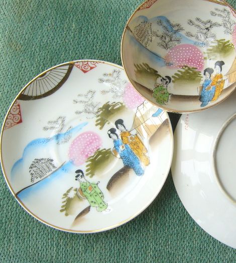 Vintage Fine China Teacup, Saucer and Plate