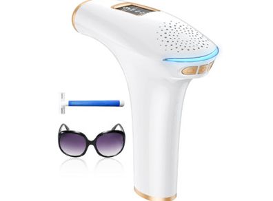IPL Hair Removal Device, 9 Energy Level and 3 Functions HR/SC/RA, 999,900 Light Pulses, Permanent Painless Laser Hair Removal