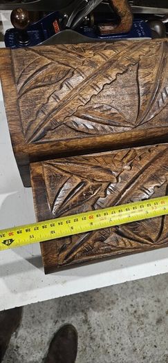 pair of wooden boxes