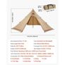 Hot Tent for 4 Persons, Portable Winter Tipi Tent with Stove Jack, Waterproof Camping Tents Image 4