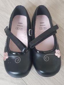 Girls Black School Shoes