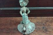 Vintage Lady and Dog made of shells