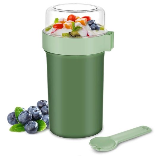 Brand New IWTTWY cereal cup to go, yogurt cup to go large 760ml 230ml with dressing container,