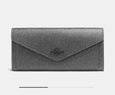 Coach grey/silver purse