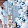 Blue Balloons Garland Arch Kit - 104Pcs Blue White Silver Balloon Arch Kit with Confetti Balloons for Boys Birthday Party, Baby Shower, Wedding, Christening, Graduation, Communion Decorations For Boys Image 6