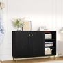 Kitchen Sideboard Cabinet with 2 Doors,Open Compartment, Chest of Drawers, Adjustable Shelf Image 2