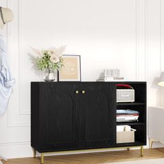 Kitchen Sideboard Cabinet with 2 Doors,Open Compartment, Chest of Drawers, Adjustable Shelf