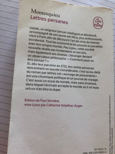 Lettres persanes Montesquieu