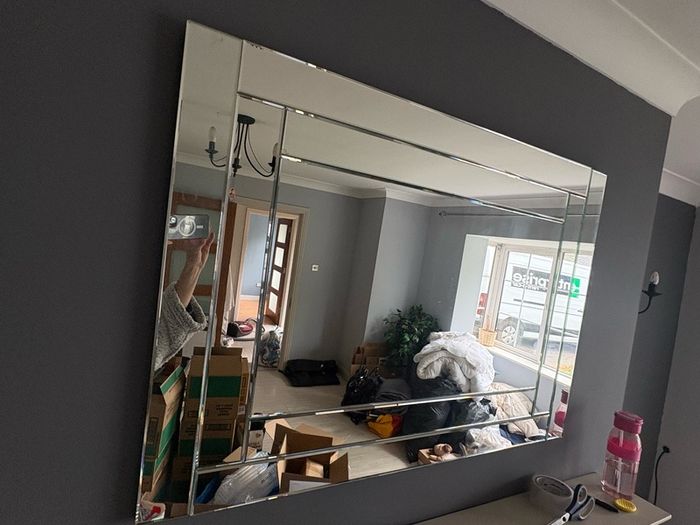 large bevelled mirror