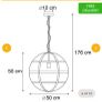 Black Industrial style Pendant light x2 Image 4