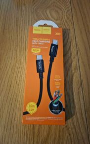 Type-C To C 60W Book Braided Charging Cable 1M Black