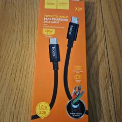 Type-C To C 60W Book Braided Charging Cable 1M Black