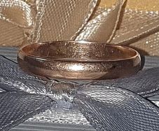 Vintage Soviet 14K Yellow Gold Wedding Band