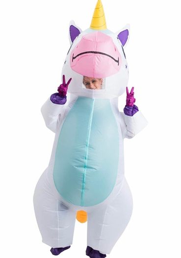 Inflatable Costume Unicorn Full Body Unicorn Air Blow-up Deluxe Halloween Costume - Adult Size (MULTIPLE COLOURS)