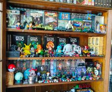 action figure, graphic novel, toys,books, VHS massive collection