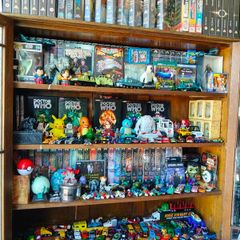 action figure, graphic novel, toys,books, VHS massive collection