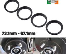 4pcs Black Car Plastic Wheel Hub Centric Rings Center Bore 73.1-67.1