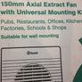 6" Extract Fan Commercial Fan with Kit Image 4