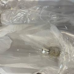 Wedding champagne flutes with crystals in box