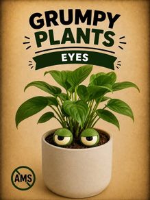 Grumpy Plant Eyes - 3D printed plant accessories