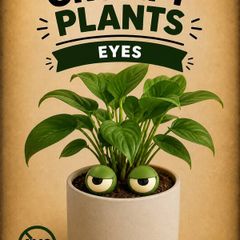 Grumpy Plant Eyes - 3D printed plant accessories
