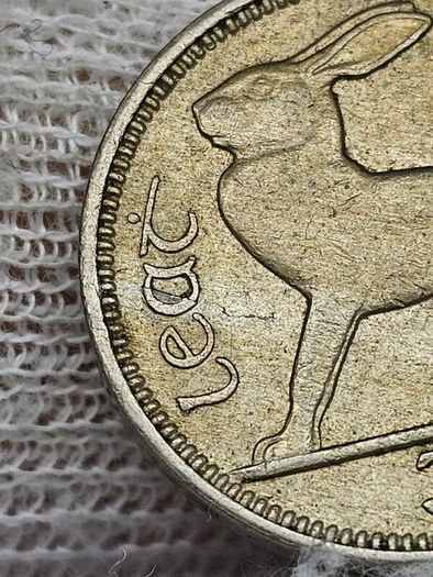 Ireland 1961 3d Threepence Struck on Defective Plachet (small crack)
