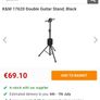 guitar stand for to guitars . Support two guitars adjusted height Image 6