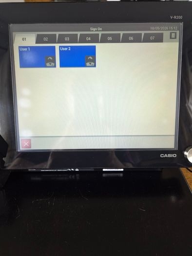 Casio touchscreen POS cash register