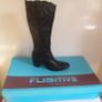 Fugitive By Francesco Rossi Black Cowgirl Leather Boots UK5 EU38 Mid Calf CAN POST Image 9