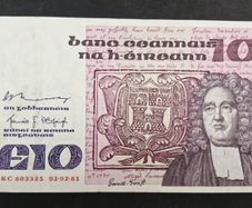1981 Ireland 10 Pound Banknote