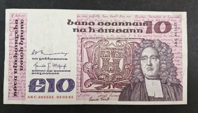 1981 Ireland 10 Pound Banknote