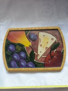 Glass and Ceramic Cheese Board