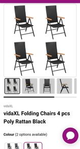 Deck chair. Foldable Rattan chair x 4