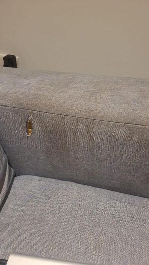 Blue Upholstered Chaise Sofa