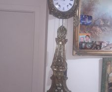 Antique French Antonin Faugere Comtoise or Morbier wall clock, likely dating from the mid to late 19th century.