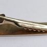 Gold plated tie clip with textured detail Image 3