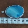 Pendant made of 925 silver and blue agate. Image 4