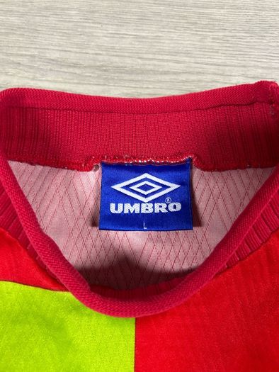 Vintage 1996 Umbro Template England Style Goalkeeper Jersey Shirt Mens Large
