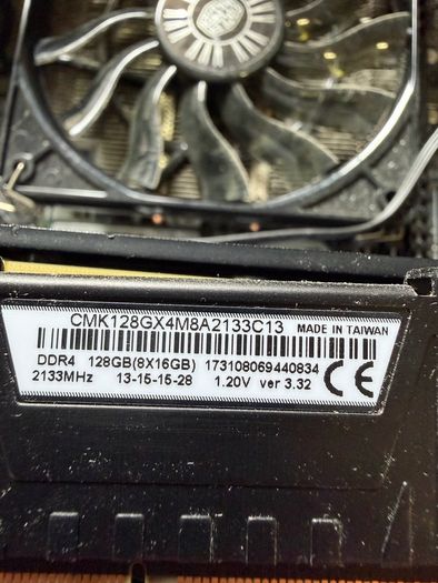 Corsair Ram, 4 X 16.  Gb Dimms - Total 64gb