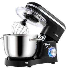 Stand Mixer with 6 Speed Settings, 5 L, Includes Whisk, Dough Hook, Beater, Removable Splash Guard, 1200 W, Perfect for Cakes & Bread, Stainless Steel (FREE POSTAGE)