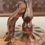 Primitive Candle Stick Antique Style Wood with Iron Tacks Image 10