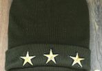 Khaki green 3 star woolen cap