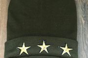Khaki green 3 star woolen cap