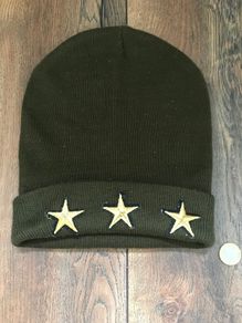 Khaki green 3 star woolen cap