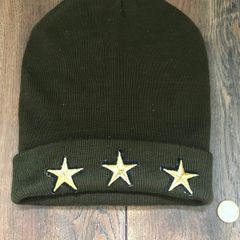 Khaki green 3 star woolen cap