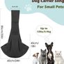 Small Dog Sling Carrier, Reversible Hands Free Dog Sling Carrier for Small Dogs Cats, Puppy Slings Carriers with Adjustable Safety Harness, Puppy Essentials, Black Image 3