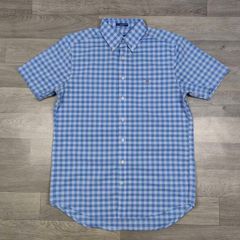 Gant Button Down Check Short Sleeve Shirt Mens Medium