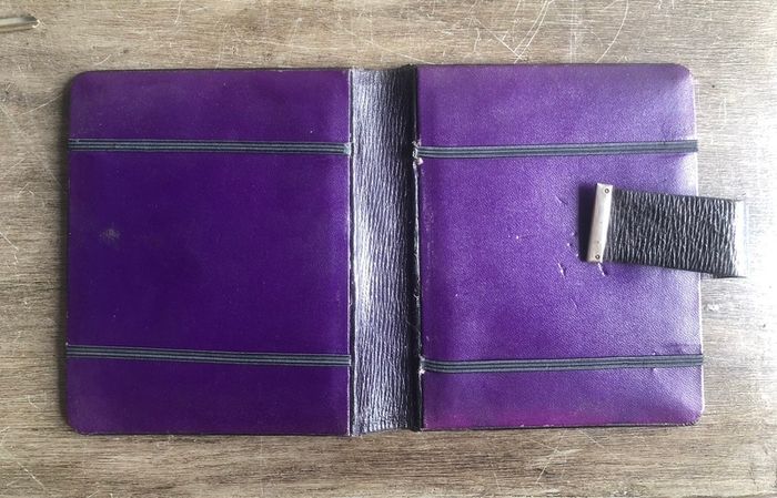 Antique Leather-Bound Handkerchief Case