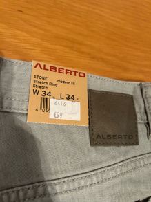 Men's Alberto Jeans New 34 x 34