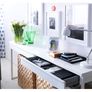 BESTA Burst Desk, high-gloss white, 120x401 cm Image 5